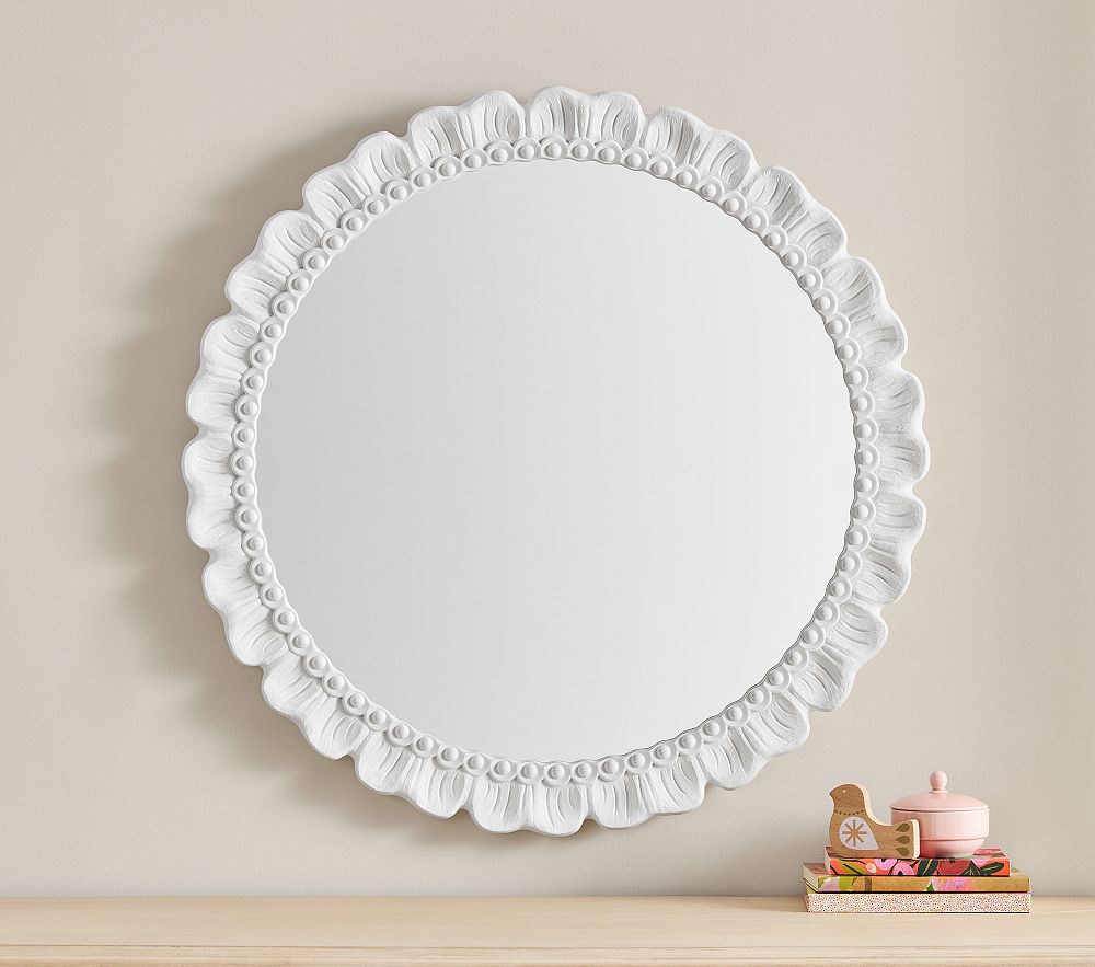 Ruffle Round Mirror (30&quot;)