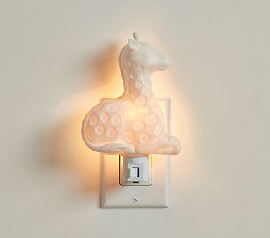 Pottery Barn セラミック ナイトライト Porcelain Bunny Critters Table Nightlight (9.5
