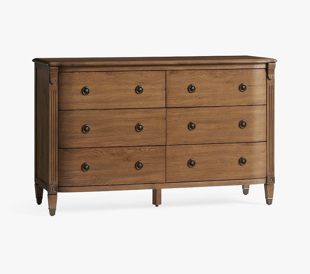Chris Loves Julia Aged Oak 6-Drawer Dresser - 56"W