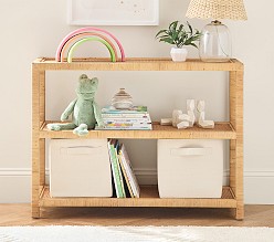 Rattan 2-Shelf Bookcase (42")