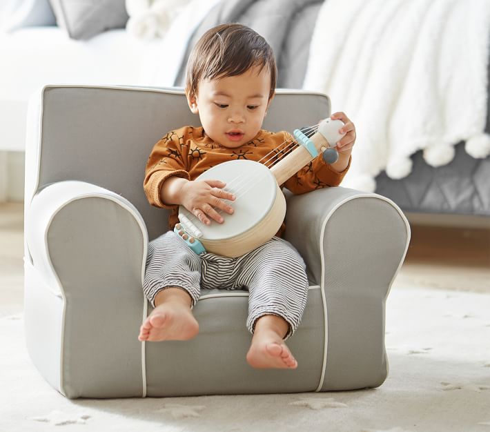 椅子(チェア)・スツール H&T Chair Co. ANYWHERE CHAIR Anywhere Chair®, Twill with White Piping | Pottery Barn Kids