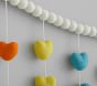 Felted Wool Multi Heart Garland