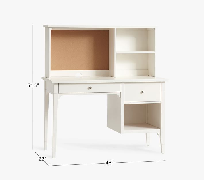 Morgan Storage Desk Hutch Simply White UPS