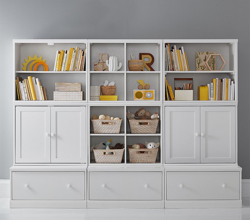 Cameron 3 x 3 Mixed Shelves Wall Storage System with Cabinets