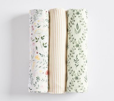 Organic Chris Loves Julia Swaddle Set, Multi