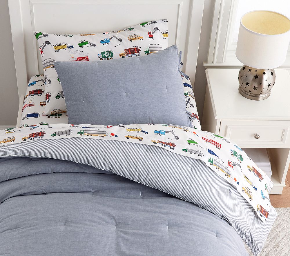 Chambray Reversible Comforter & Shams | Pottery Barn Kids
