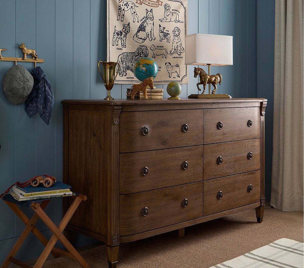 Chris Loves Julia Aged Oak 6-Drawer Dresser - 56"W