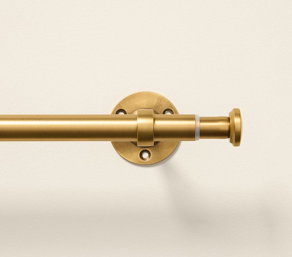 Open Box: Single Window Rod , 60-108" - Antique Brass