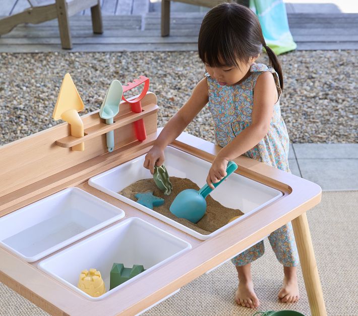 Kids Table Affordable Sensory Play Setup With Edible Sand And