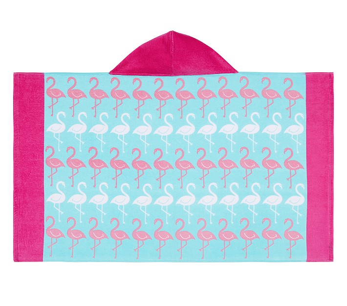 Allover Flamingo Kid Beach Hooded Towel