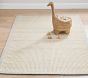 Chenille Jute Striped Border Rug