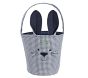 Navy Gingham Bunny Easter Bucket