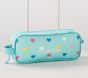 Mackenzie Aqua Multi Heart Glow-in-the-Dark Pencil Case