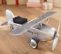 Silver Airplane Ride On