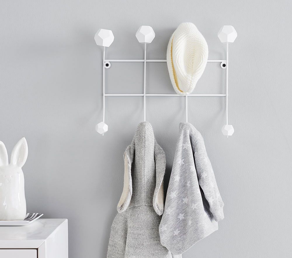 White Geometric Wall Hook