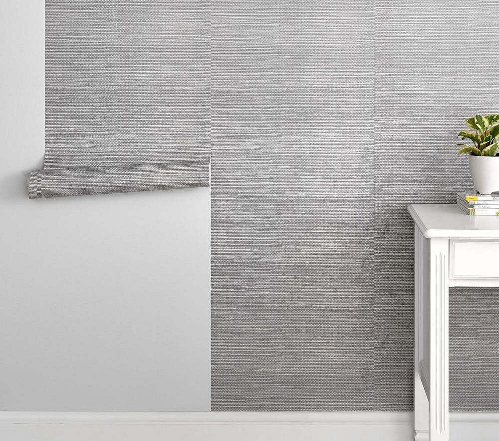 Gray Seagrass Peel &amp; Stick Wallpaper