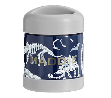 Glow-in-the-Dark Dino Bones Navy Mackenzie Insulated Hot/Cold Food Container