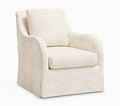 Kelsey Slipcovered Swivel Glider