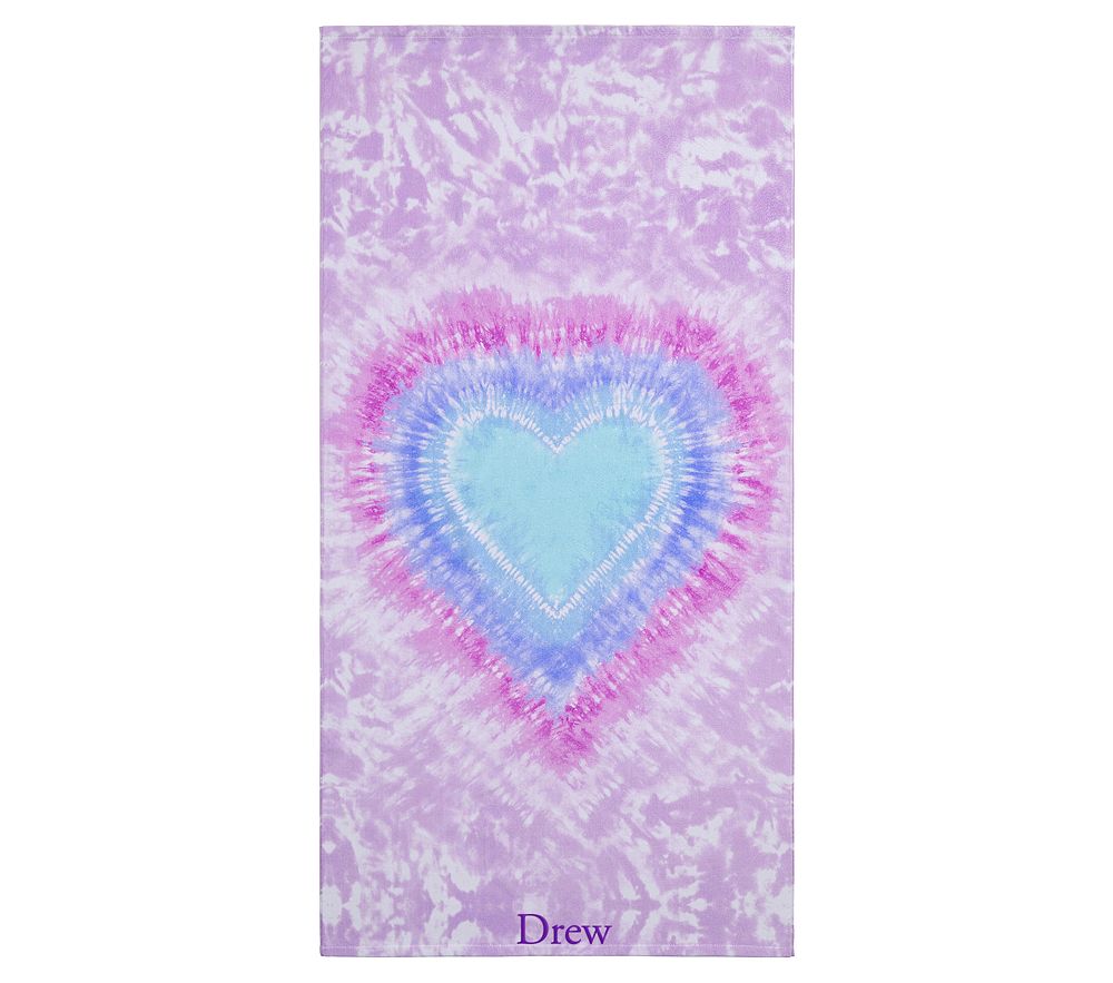 Tie-Dye Heart Kid Beach Towel&#160; UPF 50+