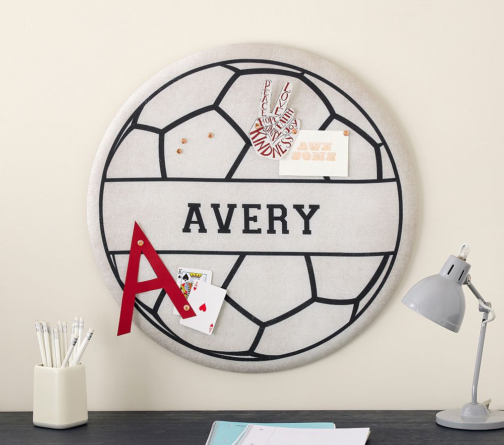 Personalized Soccer Printed Fabric Pinboard (24&quot;)