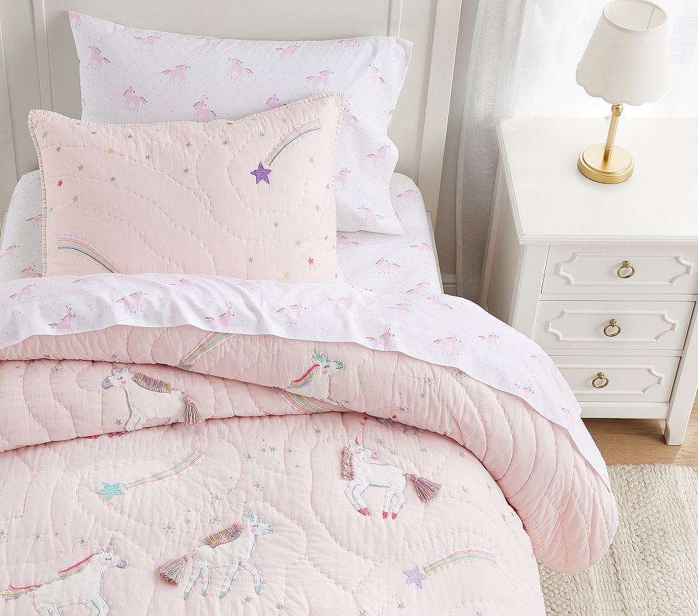 Rainbow Unicorn Quilt &amp; Shams