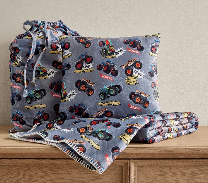 Hot Wheels Monster Trucks™ Nap Set Blanket Pillow Pottery