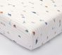 Dillon Dino Stripe Organic Crib Fitted Sheet