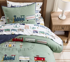 Heritage Train Comforter & Shams | Pottery Barn Kids
