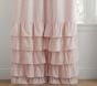 Open Box: Custom Evelyn Ruffle Bottom Panel, 44"W x 108"L, Individual - Light Pink