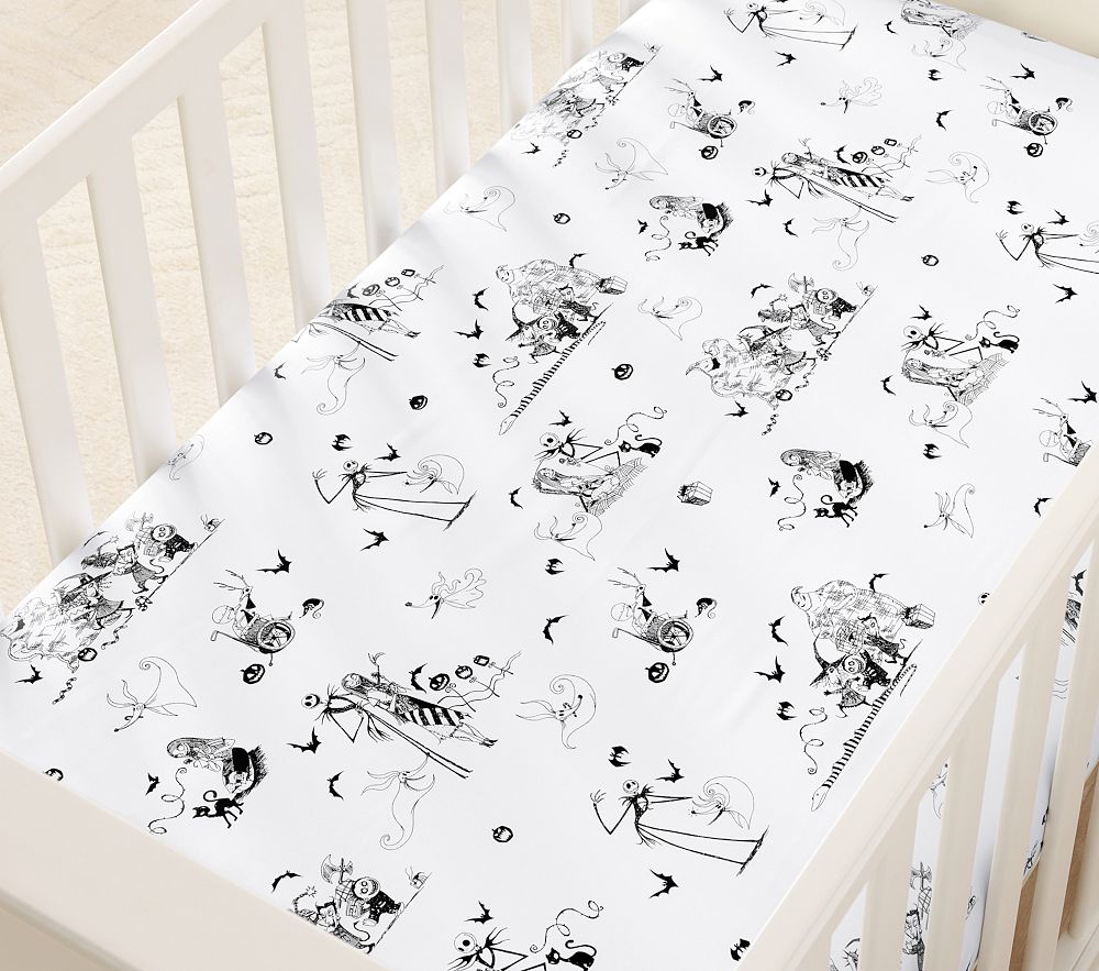 The Nightmare Before Christmas Organic Crib Fitted Sheet