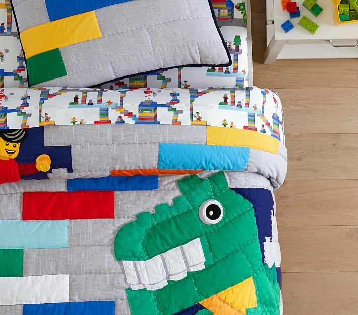 LEGO® Organic Sheet Set Pillowcases Pottery Barn Kids