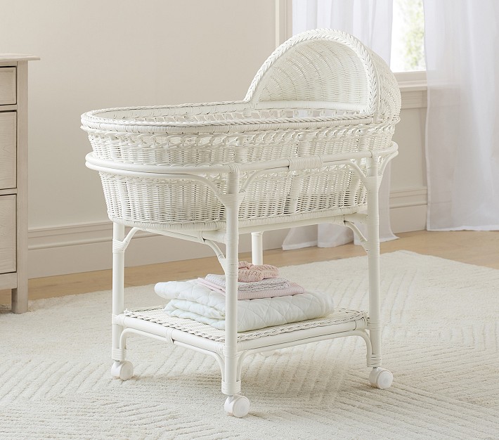 Wicker Bassinet For Baby Bassinet Mattress Pad Set Baby Crib