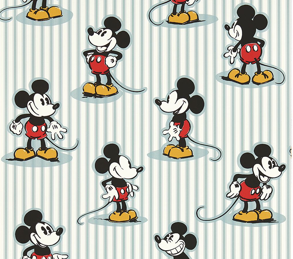 Disney Home x Sanderson Mickey Mouse Stripe Wallpaper