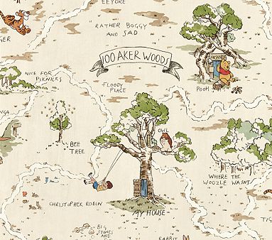 みょーりん Sanderson Hundred Acre Wood Cashew Wallpaper – DecoratorsBest