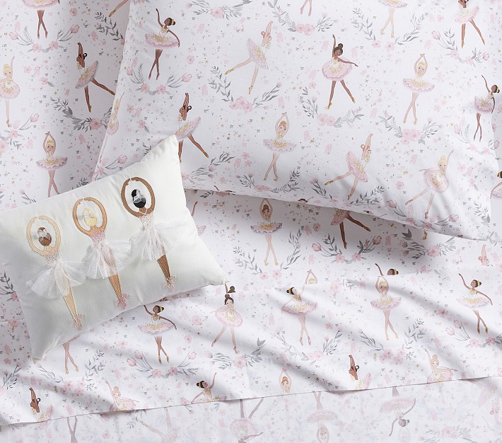 Ballerina Printed Organic Sheet Set & Pillowcases | Pottery