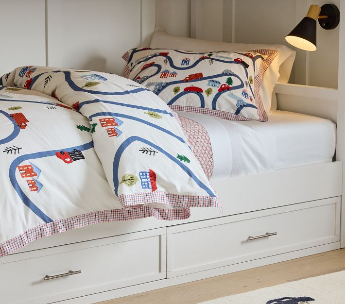 Camden Storage Low Twin-Over-Twin Bunk Bed Pottery Barn Kids