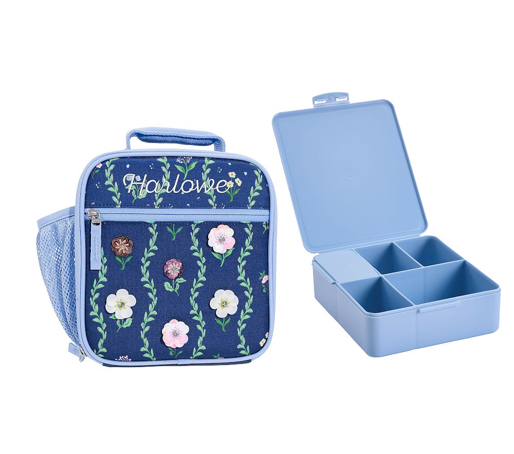 Mackenzie Sequin Flower Trellis Lunch &amp; Bento Bundle, Set of 2