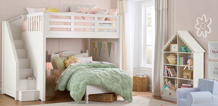 Twin Bed Frames Pottery Barn Kid Bed Catalina Stair Loft Bed