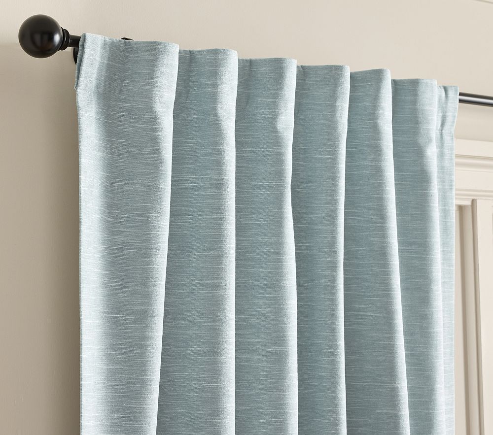 Open Box: Evelyn Blackout Panel, 44" x 84" - Mineral Blue