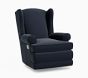 Open Box: Wingback Manual Recliner - Faux Mohair, Midnight