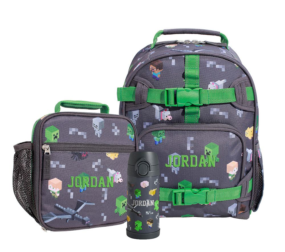 Minecraft backpacka and lunchbox