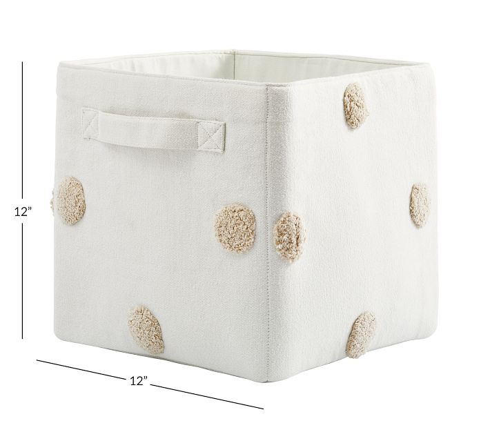 Embroidered Dot Storage Bin | Pottery Barn Kids