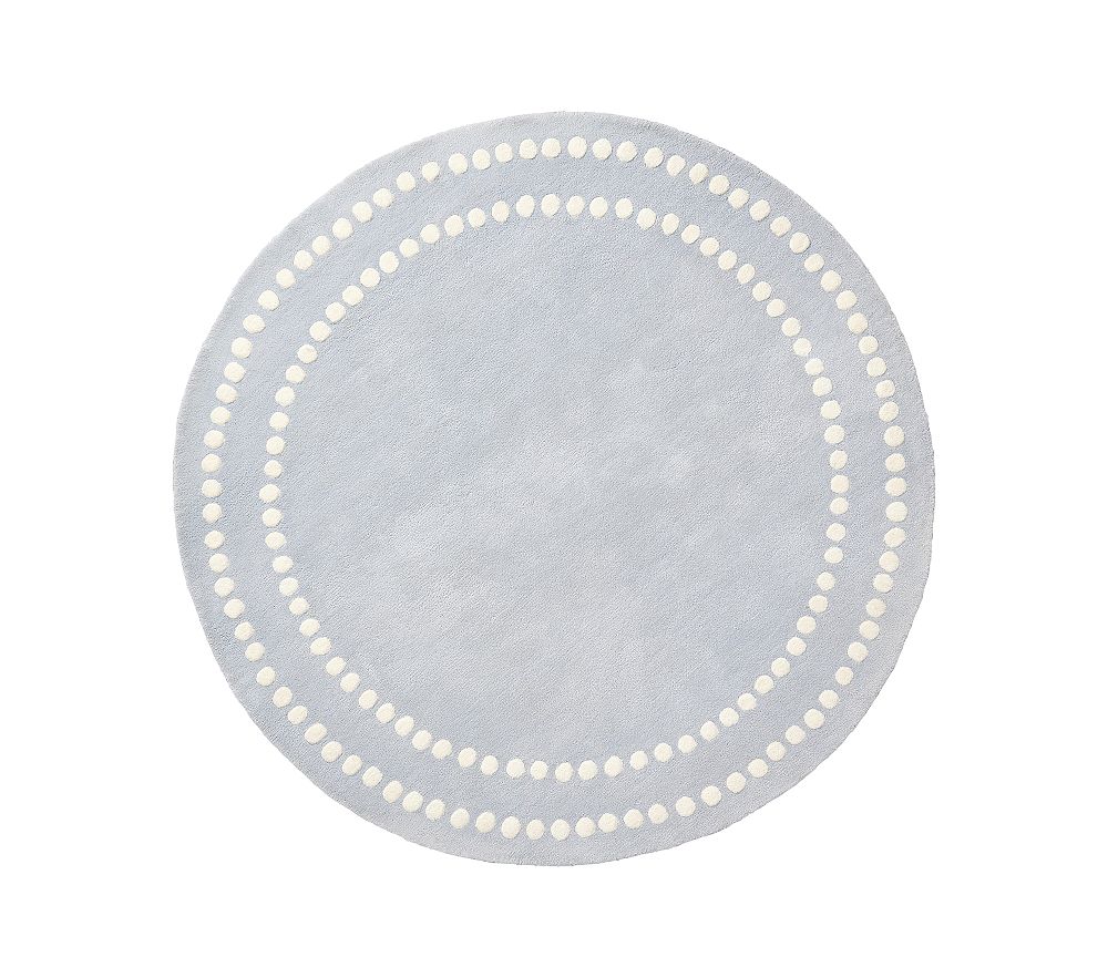 Open Box: Custom Pearl Dot Rug, 5' Round - Chambray Blue