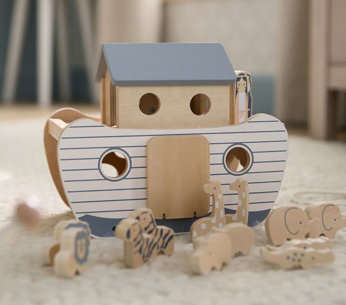 Noahs Ark Wooden Toy Set Pottery Barn Kids