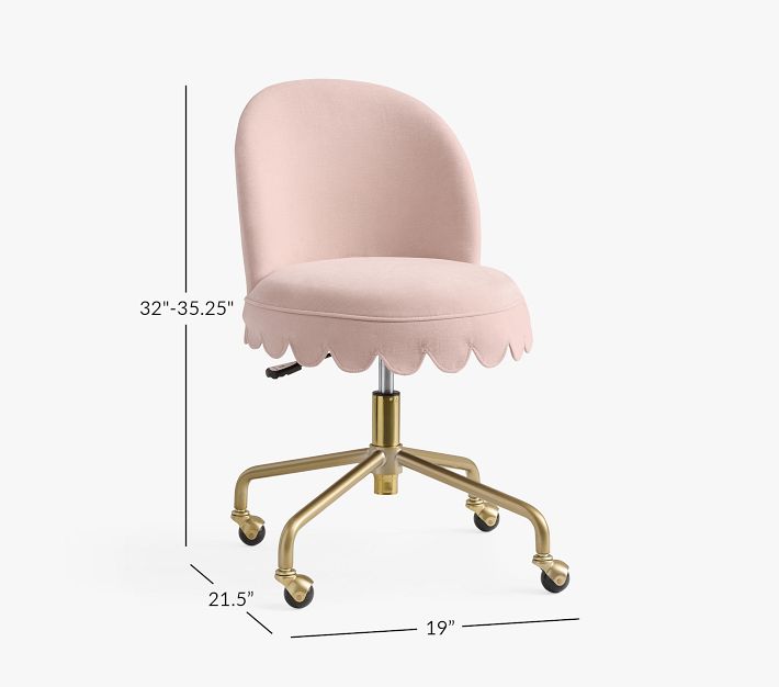 Scallop Skirt Swivel Desk Chair Pottery Barn Kids