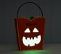 Glow-in-the-Dark Pumpkin Felt Halloween Treat Bag