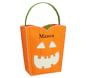 Glow-in-the-Dark Pumpkin Felt Halloween Treat Bag