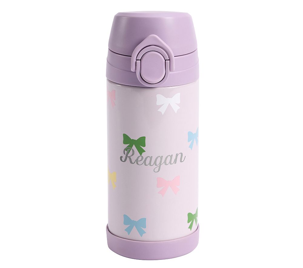 Mackenzie Lavender Bows Water Bottle
