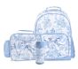Mackenzie LoveShackFancy Blue Damask Floral Backpack &amp; Lunch Bundle, Set of 3
