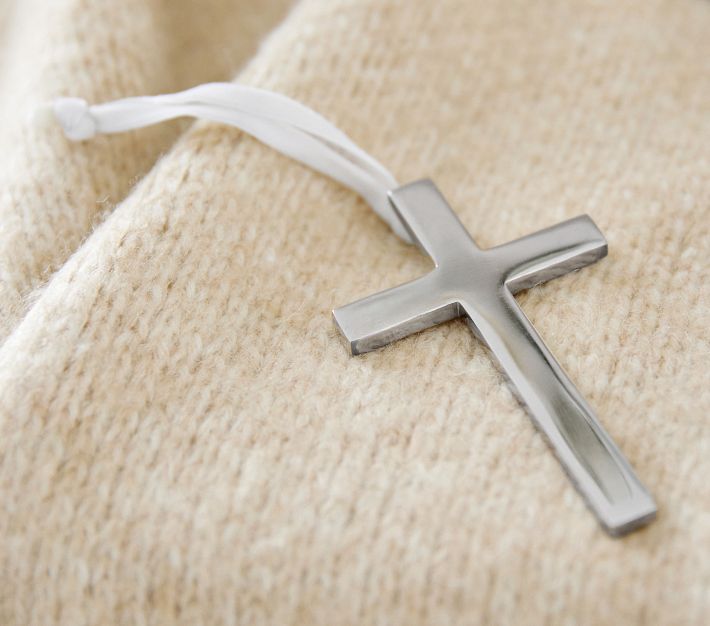 Silver Engravable Baptism Baby Ornament Pottery Barn Kids